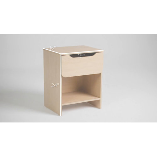 Ebern Designs Jaqualine 1-Drawer Nightstand with Storage Ebern Designs Jaqualine 1-Drawer Nightstand with Storage